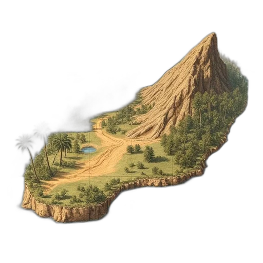 hair, staff, concept art, 3d render transparent PNG cut-out