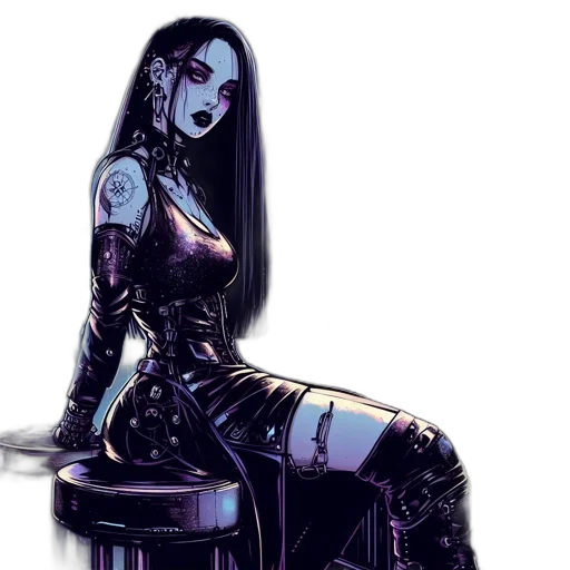 robot, dress, comic book art, concept art transparent PNG cut-out