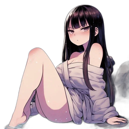 dress, creature, jacket, staff transparent PNG cut-out
