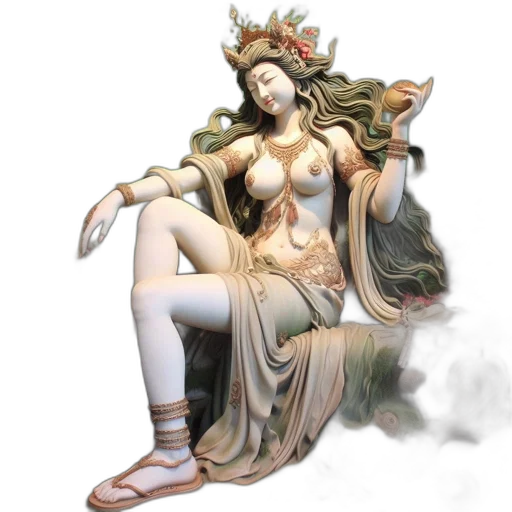 crown, dress, jewelry, fantasy art transparent PNG cut-out