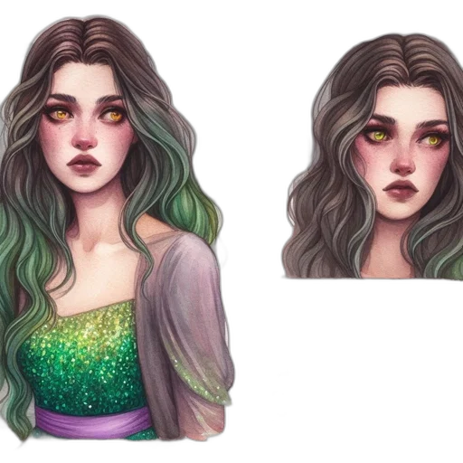fantasy art, concept art, pixel art, watercolor transparent PNG cut-out