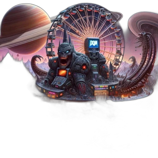 robot, staff, concept art, fantasy art transparent PNG cut-out