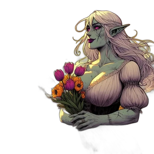 flower, fantasy art, watercolor, concept art transparent PNG cut-out