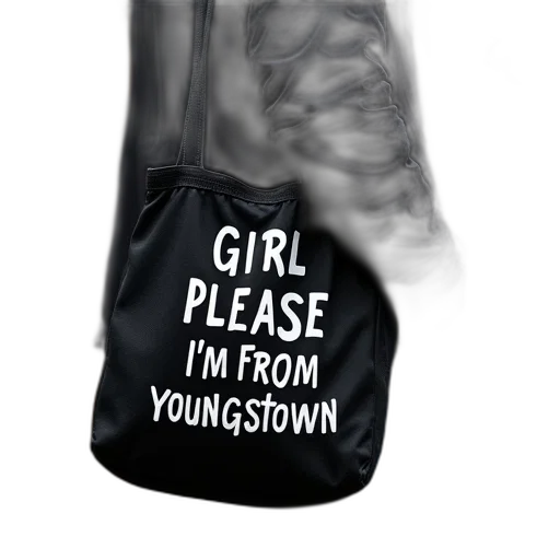 dress, bottle, bag, words transparent PNG cut-out