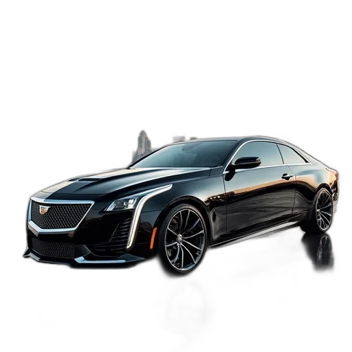 car, 3d render, cadillac, ctx transparent PNG cut-out