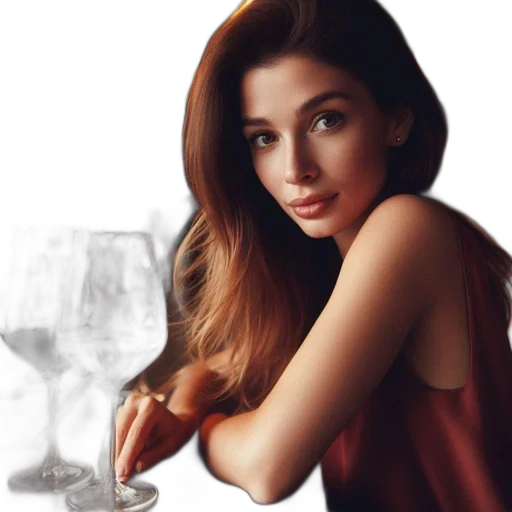 face, jewelry, dress, photorealistic transparent PNG cut-out