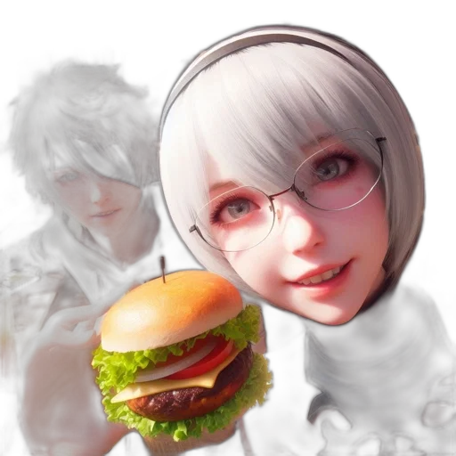 food, robot, face, creature transparent PNG cut-out