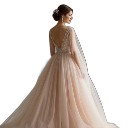 dress, jewelry, photorealistic, pastel transparent PNG cut-out