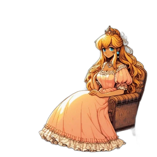 dress, crown, staff, furniture transparent PNG cut-out