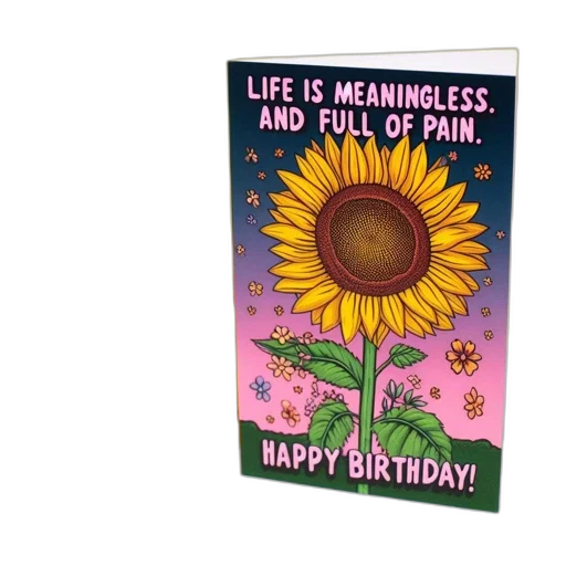 vivid, birthday, card, features transparent PNG cut-out