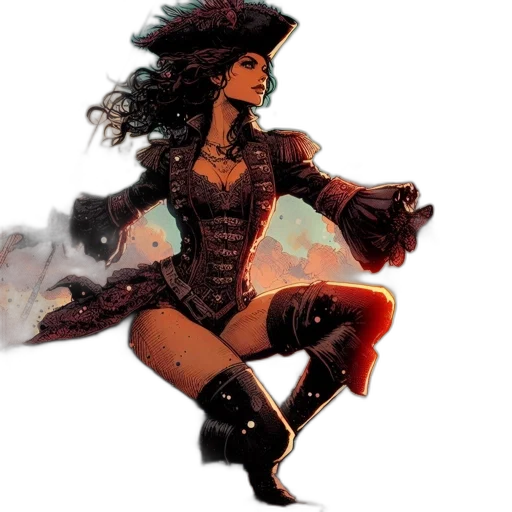 comic book art, concept art, fantasy art, dark transparent PNG cut-out