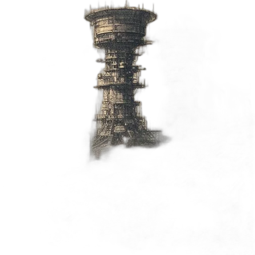 building, robot, staff, hat transparent PNG cut-out