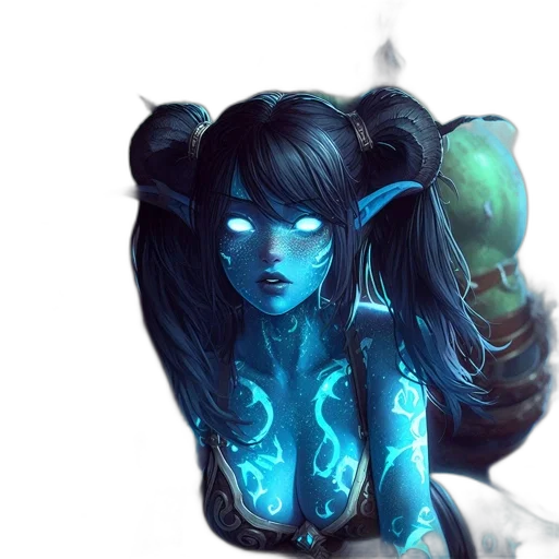 fantasy art, concept art, comic book art, cyberpunk transparent PNG cut-out