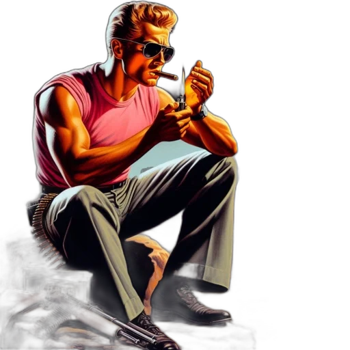 comic book art, concept art, cartoon, photorealistic transparent PNG cut-out