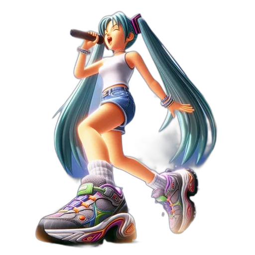 shoes, weapon, vaporwave, concept art transparent PNG cut-out