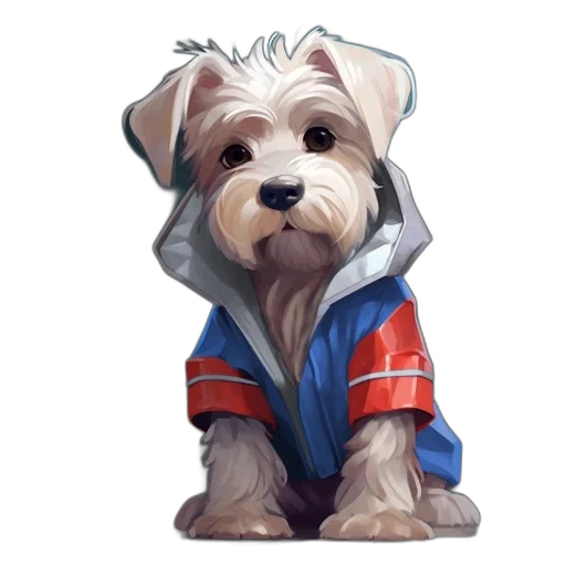 jacket, animal, staff, photorealistic transparent PNG cut-out