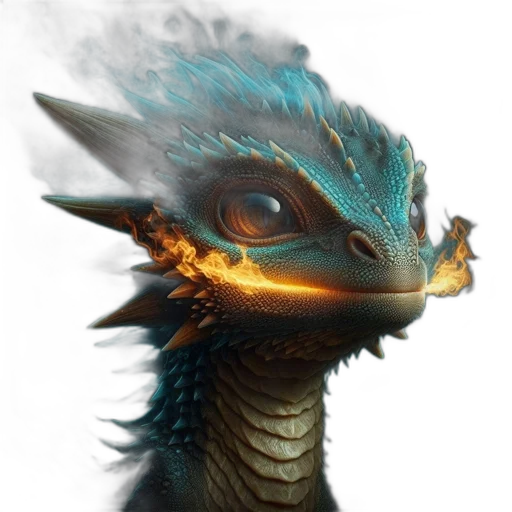 dragon, staff, animal, creature transparent PNG cut-out