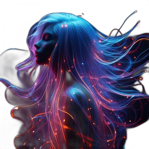 hair, creature, dress, mask transparent PNG cut-out