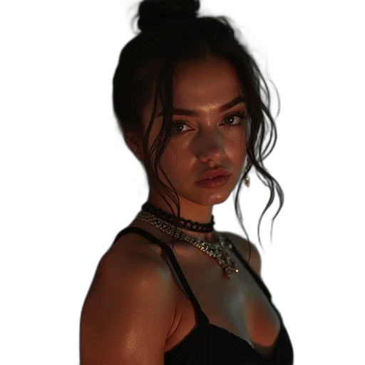 face, jewelry, dress, weapon transparent PNG cut-out