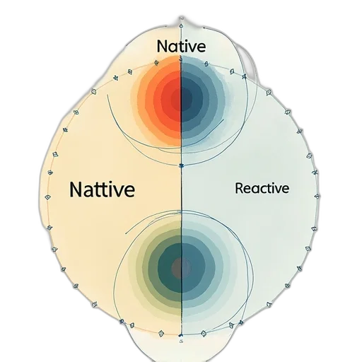 diagram, difference, between, native transparent PNG cut-out
