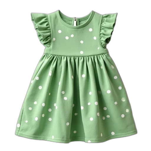 dress, green, baby, girls transparent PNG cut-out