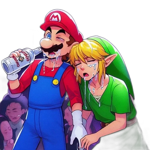 bottle, pixel art, vaporwave, concept art transparent PNG cut-out