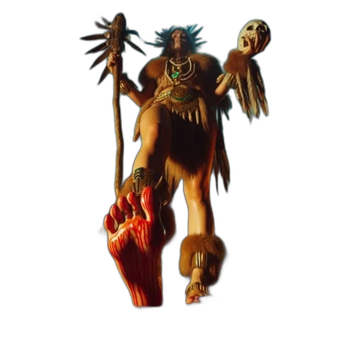 creature, staff, mask, animal transparent PNG cut-out