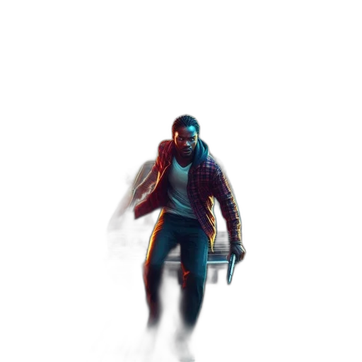jacket, weapon, robot, sword transparent PNG cut-out