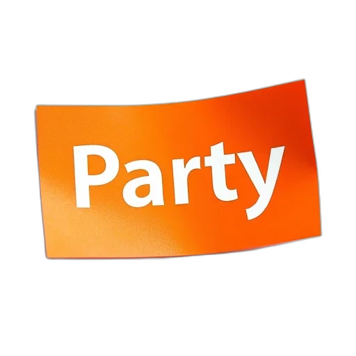 close-up, orange, sticker, word transparent PNG cut-out