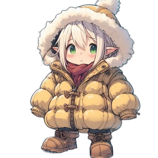 jacket, creature, animal, hat transparent PNG cut-out