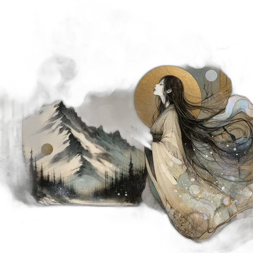 dress, watercolor, fantasy art, concept art transparent PNG cut-out