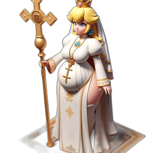 staff, sword, crown, dress transparent PNG cut-out