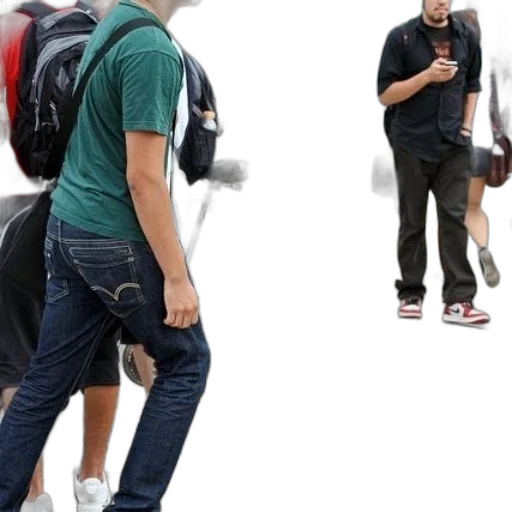 jacket, creature, shoes, staff transparent PNG cut-out