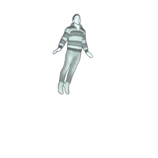 dress, robot, creature, staff transparent PNG cut-out