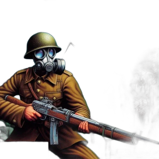 weapon, mask, concept art, comic book art transparent PNG cut-out