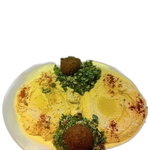 food, photorealistic, plate, hummus transparent PNG cut-out