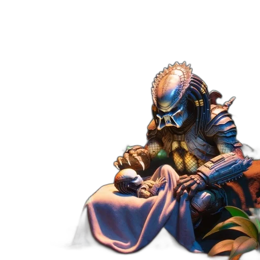 dragon, creature, mask, weapon transparent PNG cut-out