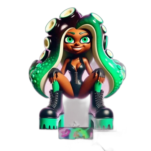 hair, weapon, dress, staff transparent PNG cut-out