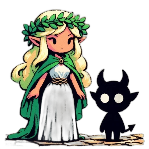 dress, crown, dragon, pixel art transparent PNG cut-out