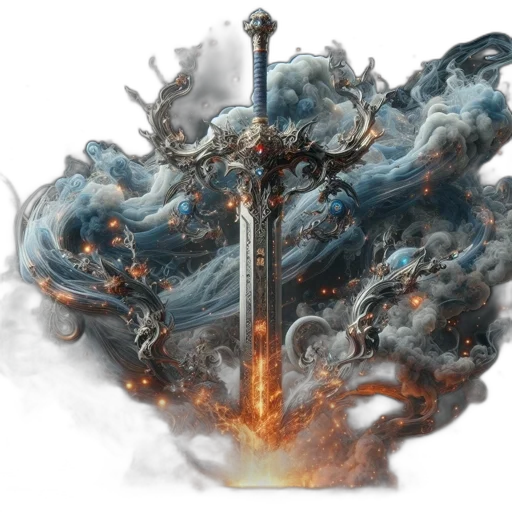 sword, dragon, weapon, staff transparent PNG cut-out