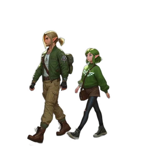 jacket, hat, concept art, 3d render transparent PNG cut-out