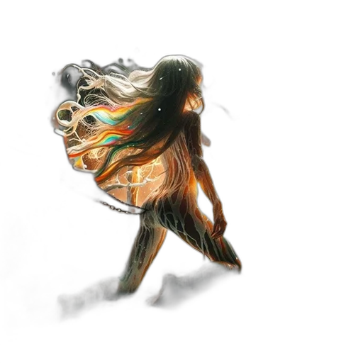 mask, hair, creature, dress transparent PNG cut-out