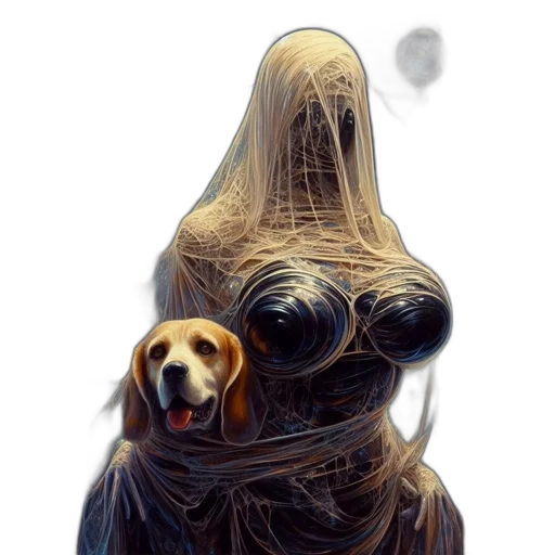 creature, dress, mask, hair transparent PNG cut-out