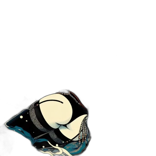 mask, hat, jacket, jewelry transparent PNG cut-out