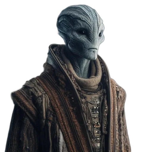 staff, mask, creature, jacket transparent PNG cut-out