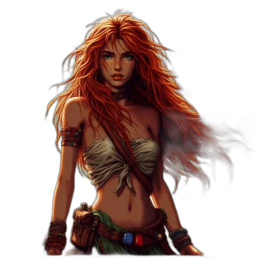 fantasy art, concept art, comic book art, pixel art transparent PNG cut-out
