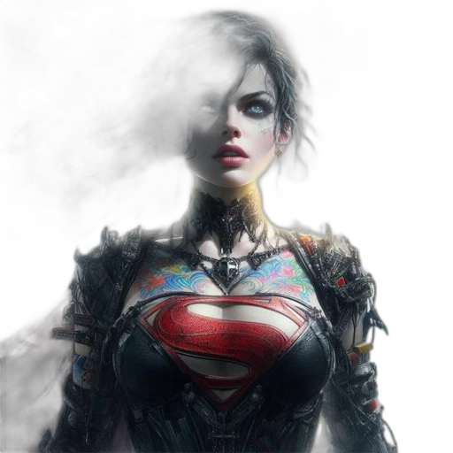 face, comic book art, concept art, fantasy art transparent PNG cut-out