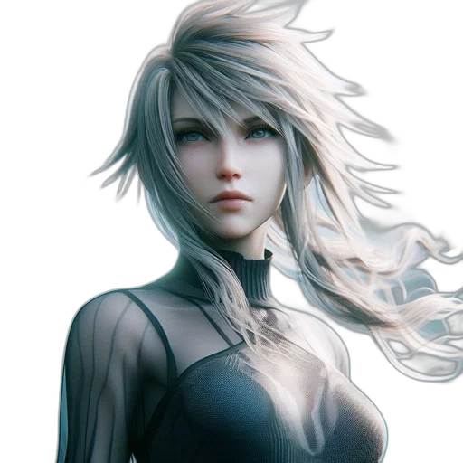face, fantasy art, concept art, 3d render transparent PNG cut-out
