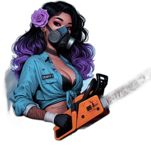 staff, weapon, robot, hair transparent PNG cut-out