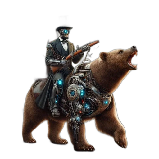 animal, concept art, fantasy art, cyberpunk transparent PNG cut-out